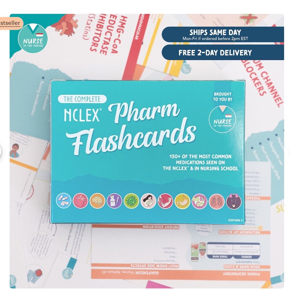 Nurse in the Making Pharm Pharmacology Flashcards & Concept Maps (plus MedSurg)